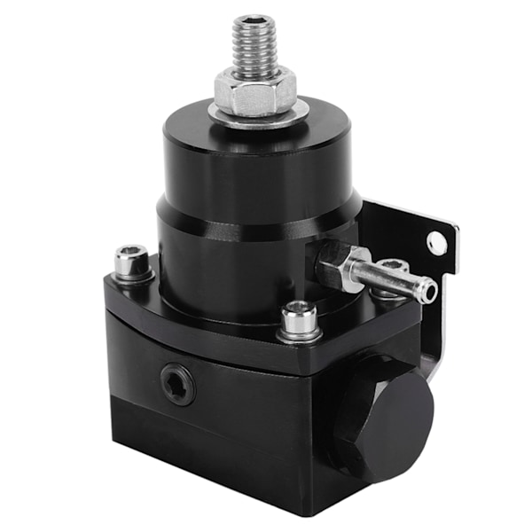 Universell justerbar bränsletrycksregulator för bil med mätare 160PSI (svart)