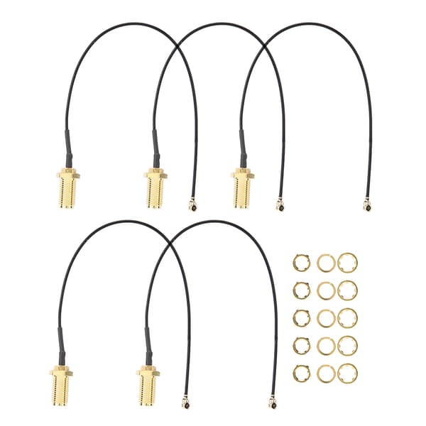 SMA til uFL/u.FL/IPEX/IPEX RF hun-adapter forbindelseskabel messing Walkie-Talkie antenne 20cm