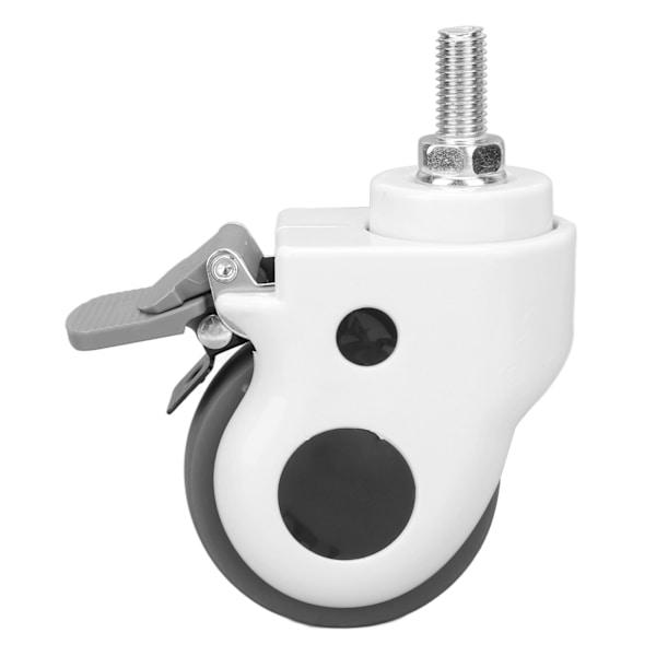 Svingbare trinser Hjul Heavy Duty Bremse TPR Nylon 154 Lbs 3 Tommer Mindre støy Medisinsk Bord Hjul Hjul for skrivebord