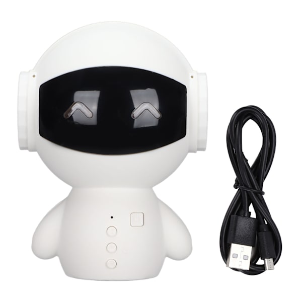 M10 Robot Smart Bluetooth-høyttaler Bærbar Mini Smart Robot-høyttalerstøtte Minnekort Avspilling AUX-inngang MP3-avspillingHvit