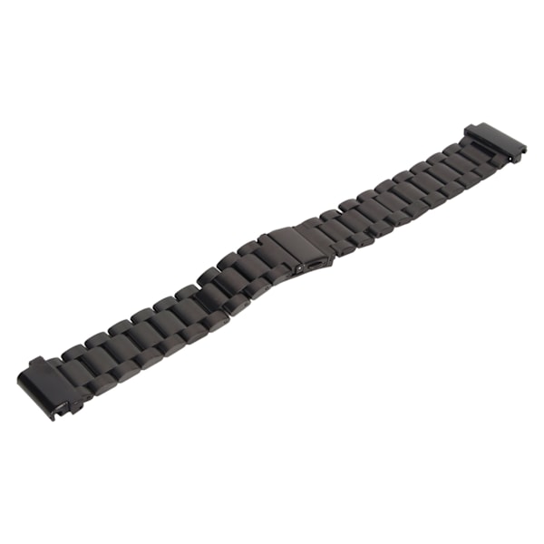 Udskiftning af urbånd i rustfrit stål dobbeltspænde 24 mm til Garmin Fenix ​​7S 6S 5S Sort