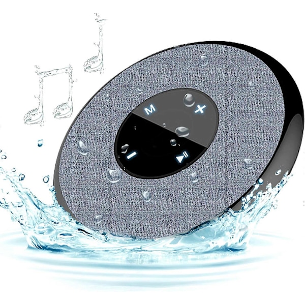 Bærbar Bruse Bluetooth Højttaler, IPX6 Vandtæt Trådløs Bruse Højttaler Vandtæt Bluetooth Bruse Højttaler TWS Stereo Bruse Radioer til Pool, Bad