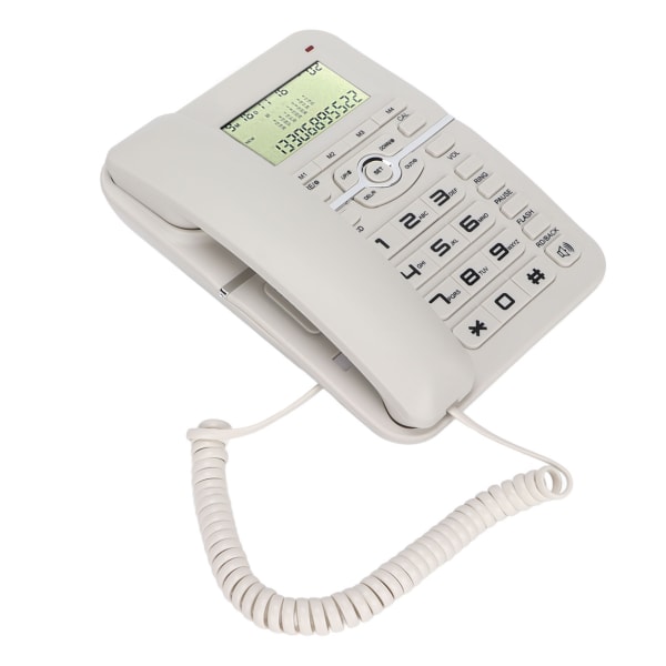 KXT2028CID Desktop-telefon med ledning 4 grupper af hurtigopkaldsfunktioner Fastnettelefon med ledning til kontorhoteller (hvid)