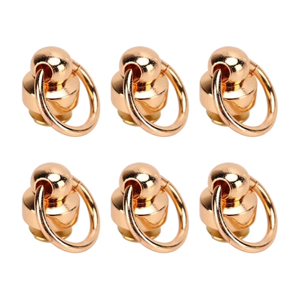200 set mässingsnitar plånbok kulnitar 9mm hög hållbarhet koppar dragring nit DIY mobiltelefon skal handväska guld