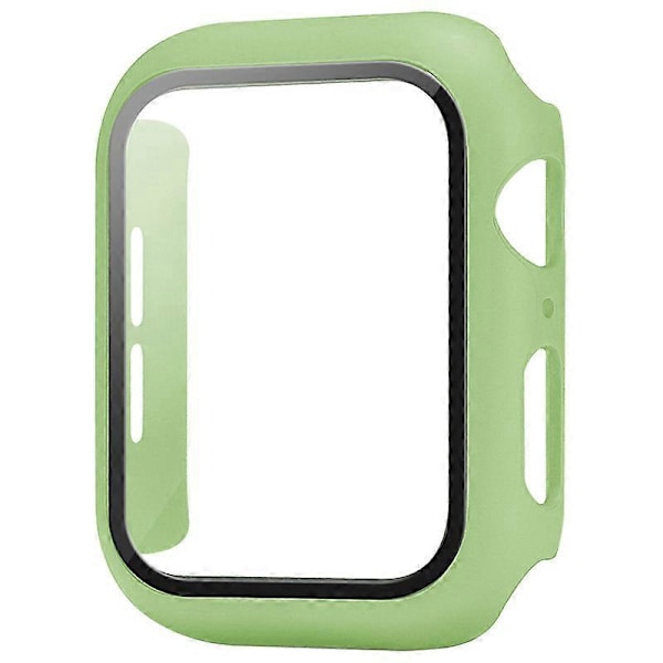 GreenCase Kompatibel med Apple Watch 44MM, 2 i 1 Beskyttelse PC Hærdende Etui og HD Hærdet Glas Film til iwatch 44MM Tilbehør Skærmbeskytter