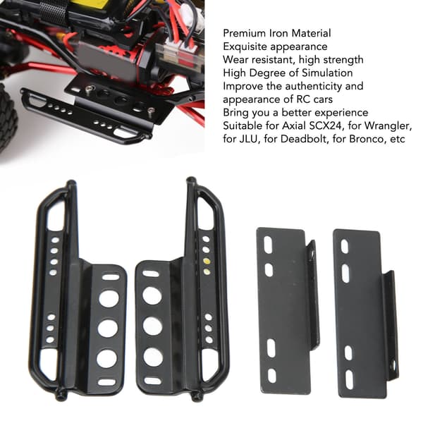 RC Sidepedal Udskiftning Jern RC Bil Side Trinbræt til Axial SCX24 til Wrangler til JLU til Deadbolt til Bronco