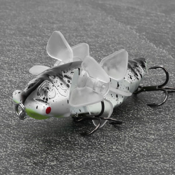 Hard Fish Lure Bionic Cicada Shape fiskeagn med roterende spinn Propell Diskantkrok 7,5 cmY238-6