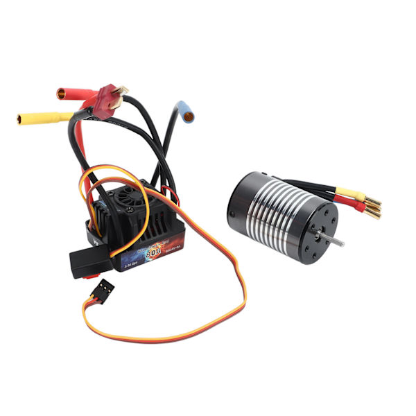 Borstlös motor 3500KV Vattentät Snabb värmeavledning Överhettningsskydd RC-motor med 80A ESC för 1/8 1/10 RC