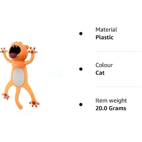 Ihanat kirjanmerkit, hauskat 3D-sarjakuvakirjanmerkit eläimillä, lukukirjanmerkit opiskelijoille, toimistotarvikkeet, luova lahjaidea pojille ja tytöille