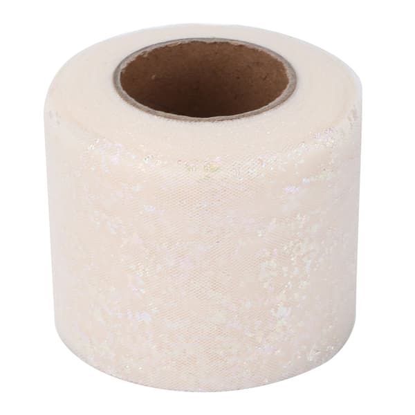 Tyullstoff DIY Håndverk Slitestyrke Symfoni Polyester Lett Bærbar Tyullruller 6cm Beige