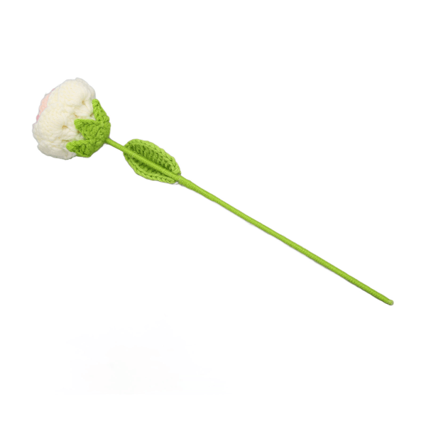 Håndvævet blomst Pink Rose Style Farveægte Lugtfri Sød romantisk hæklet blomst til festjubilæum