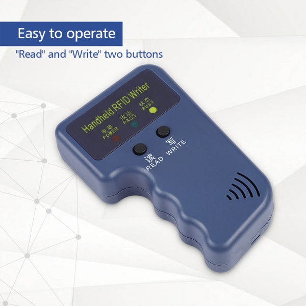 Bärbar handhållen RFID ID-kort kopiatorskrivare - 125KHz EM4100 Keyfob Duplicate