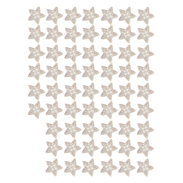 60 st Star Patches Shiny Faux Pearl Rhinestone Korrekt storlek Multi Purpose Sy On Patches för väskor Skor Kläder