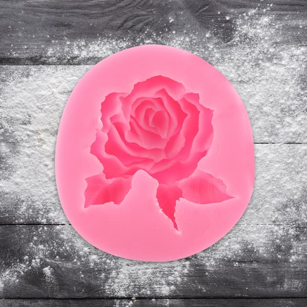 Roseformet silikone kage fondant chokoladeforme dekorationsværktøj bageudstyr