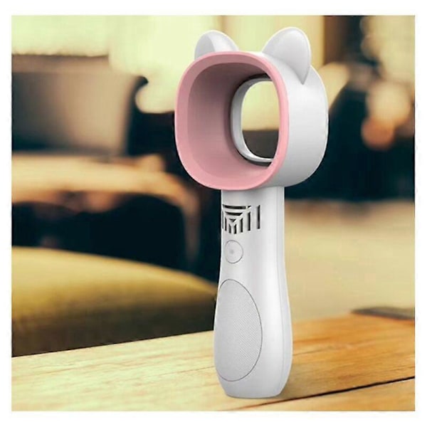 Pieni kädessä pidettävä siivuton tuuletin, luova kädessä pidettävä sarjakuva USB mini tuuletin musta