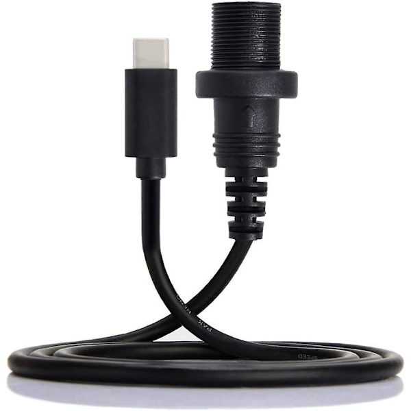 Vattentät USB C-kabel, USB 3.1 Typ C Hane till Hona, Dataförlängningskabel, Skruvlås Dammtät
