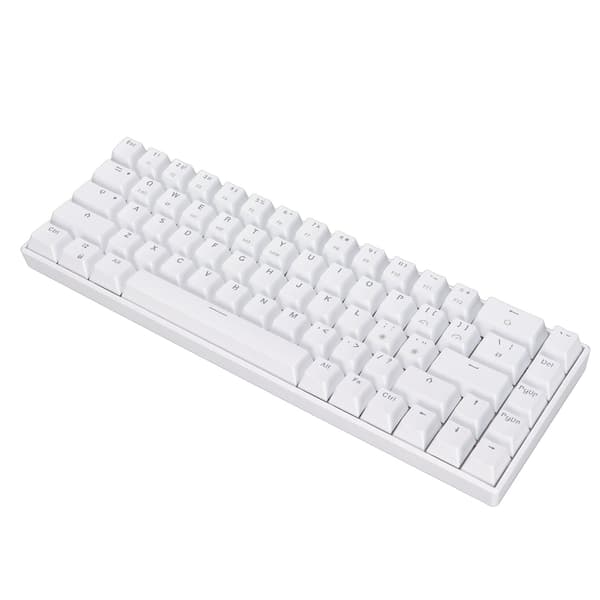 Trådlöst 2.4 G mekaniskt tangentbord vitt 68 tangenter snabb respons trådlöst speltangentbord för Windows för Android för IOSBlue Switch
