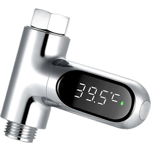 Duschtermometer, Badtermometer för bebisar, LED Digital Duschtemperaturdisplay, Celsius/Fahrenheit-display, 360 graders roterande skärm, för köksfamiljen