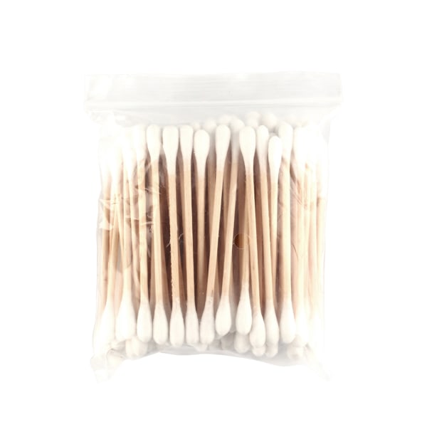 80 stk./pakke højkvalitets bomuldspinde dobbelthoved sundhed træ makeup børster Kosmetik øre ren