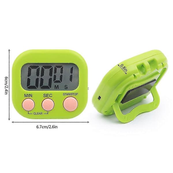Minute Cooking Clock, 4 Pcs Kitchen Countdown Timer, 4-Color Stopwatch with Loud Alarm Large Digital -NMAOV