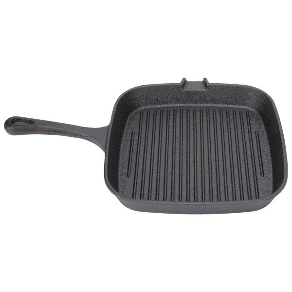 Grill-pannu, tarttumaton muotoilu, lämmönkestävä kahva, nopea lämmönjohtavuus, rauta raita paistinpannu pihvi paistinpannu kotiin keittiöön 24cm