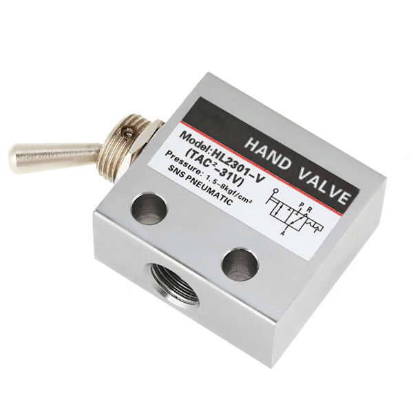 HL2301 3 position 2 port vippekontakt pneumatisk mekanisk ventil