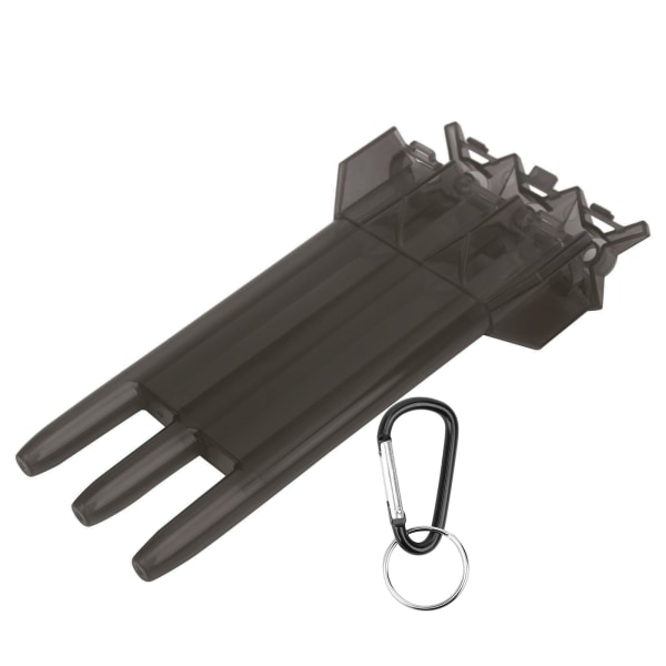 Universal Bärbar Dart Box ABS- case 3-hylsa Förvaring W/Aluminium Legering Hang Spänne Svart