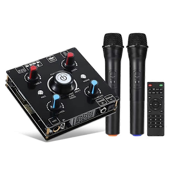 Dobbelt Mikrofon Karaoke Maskine Bluetooth 5.0 Lyd Effektforstærker