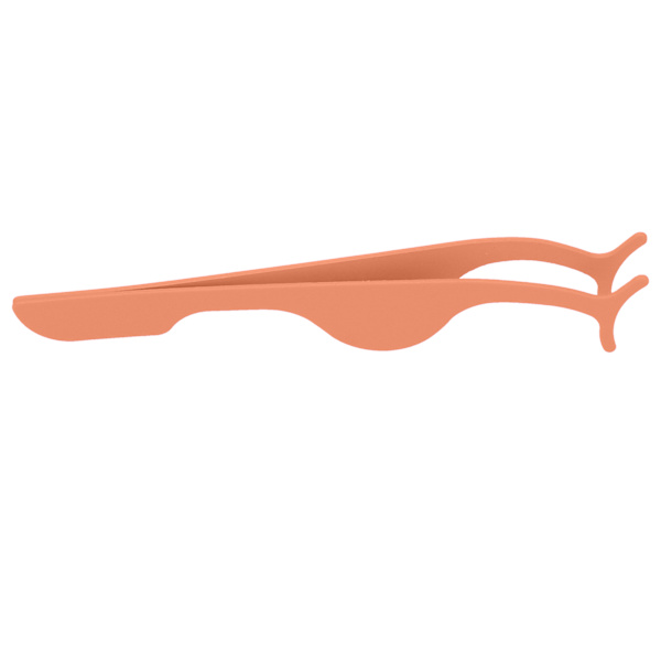 Bärbar lösögonfransapplikator Rostfritt stål lösögonfransar Pincett Clip Makeup ToolFluorescent Orange
