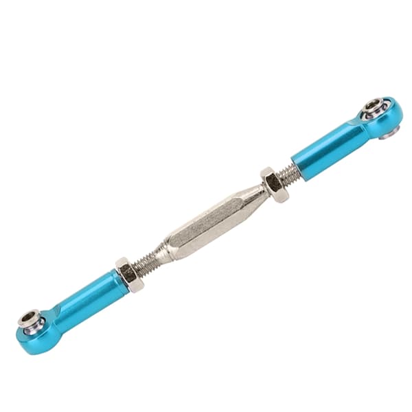 6 stk. 81 mm justerbare aluminium servo links styrestang sæt til RC bil tilbehør blå