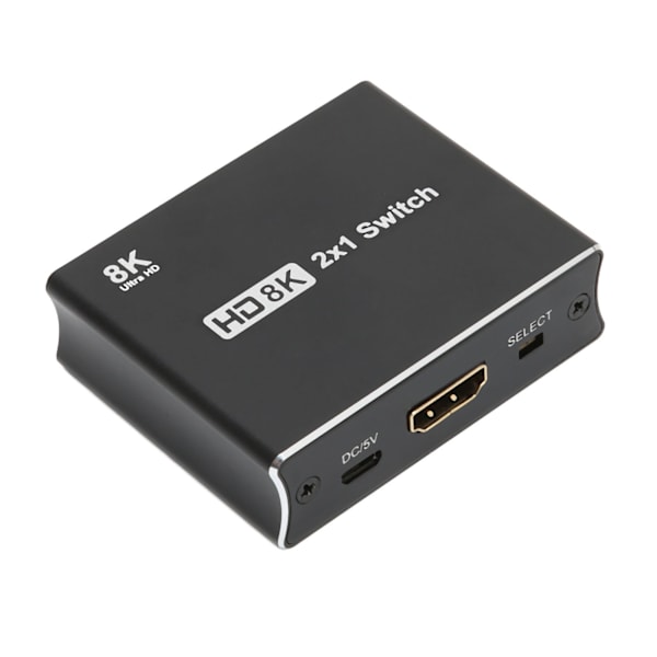 HD Multimedia Interface Switch Høj Hastighed 48Gbps 8K 60Hz 2 ind 1 ud Switch til HDTV Projektor Computer