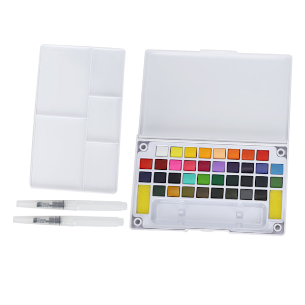 Vattenfärg Pigment Bärbar Ljus Färg Nybörjare Konstnär Vattenfärg Målarset med Penna 36 Färger