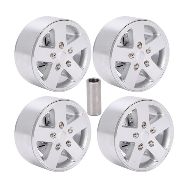 4 stk 2,2 tommers metallfelger med bremseskive for Axial SCX10 90046 1/10 RC-bil