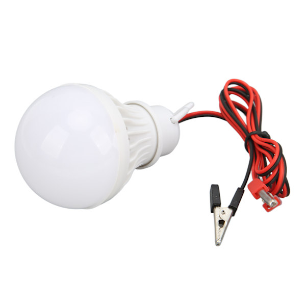 LED-campingteltlampe i plast, utendørs nødlys med krok for fotturer, fiske, 12V 5W