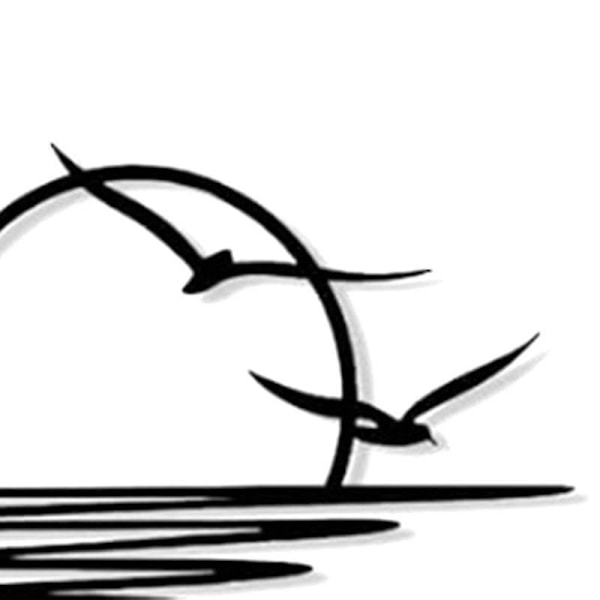 Soluppgång Metall Väggkonst, Sol Och Måsar Väggdekor, Metall Väggdekor, Abstrakt Solnedgång Heminredning, Minimalistisk Linjekonst-B7