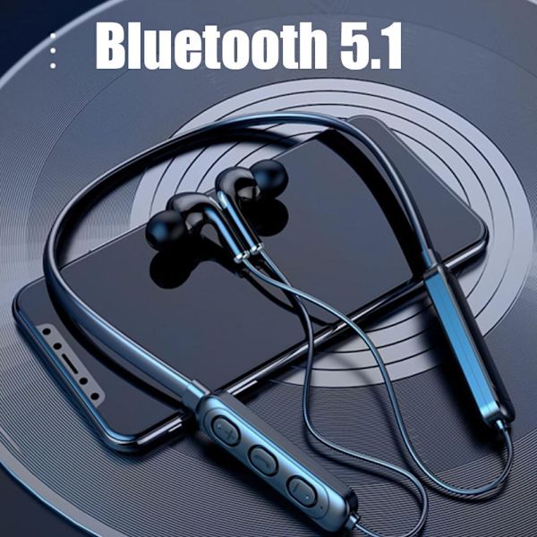 Bluetooth 5.1 -kuulokkeet, kaulanauha, vedenpitävät, kannettavat urheilukuulokkeet