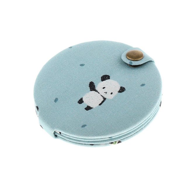 Söpö Kaksipuolinen Matka Taitettava Tasku Kompakti Pyöreä Meikki Kosmeettinen Peili Panda--