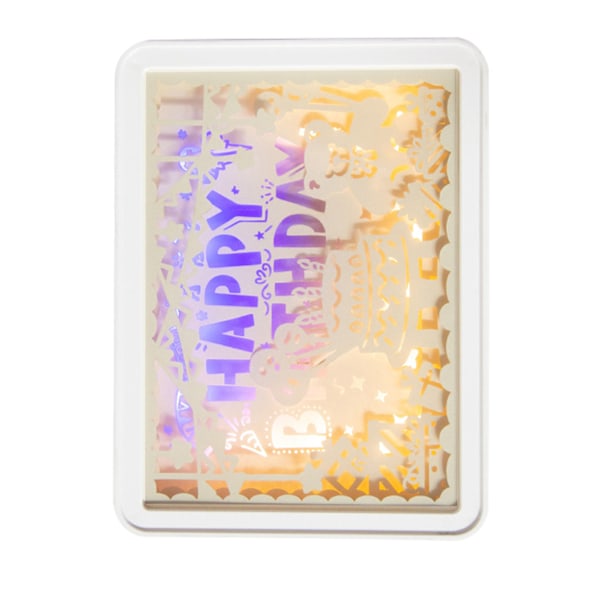 Papercut Light Box Pehmeä lämmin valo romanttinen USB -akkukäyttöinen 3D-paperin veistoslamppu makuuhuoneen toimistojuhliin Type 4 (manuaalinen kytkin)