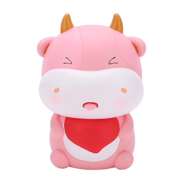 Piggy Bank Cute Cartoon Calf Vinyl Wear‑Resistant Detailed Carving Coin Bank for Kids Gifts Toys