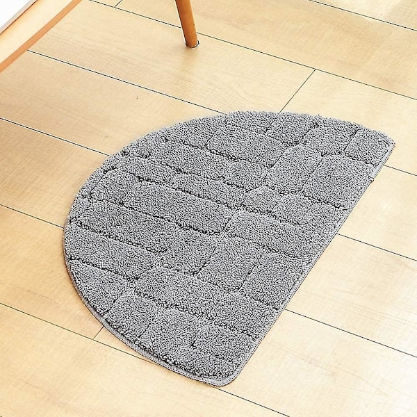 Badrumsmatta Halkfri Absorberar Vatten Mjuka Mattor (40x68cm, grå)
