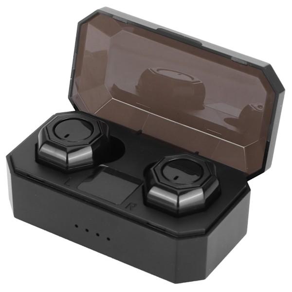 Binaurale Bluetooth-hovedtelefoner, bærbare Bluetooth-headset, øretelefoner til kørsel, sort