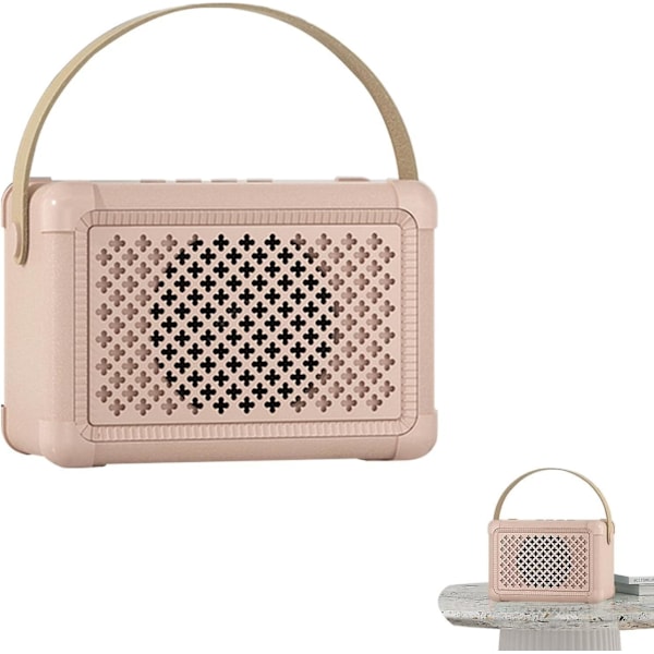 Mini Vintage Trådlös Musikhögtalare med Superbas och Stereoljud, 5.0 Bluetooth, Handsfree Samtal