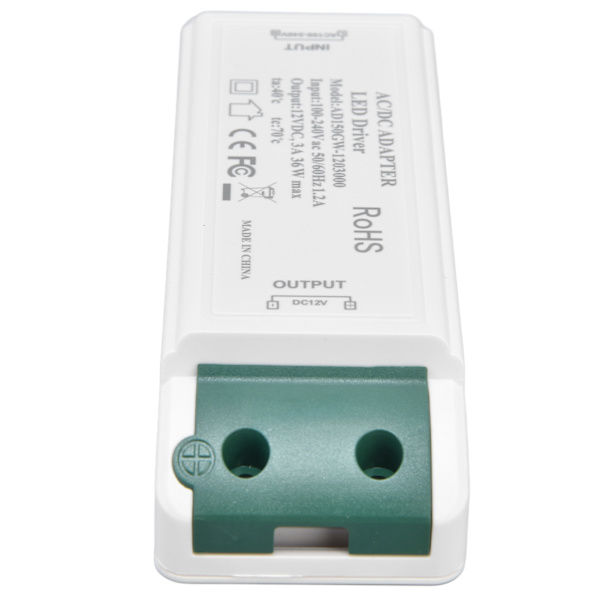LED Power Driver 12V DC 36W 3A Constant Current Voltage Adapter LED Driver 100-240V