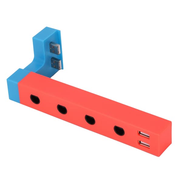 Trådbunden kontrolladapter Bärbar 4-portars adapter med 2 USB-portar Hållbara speltillbehör för GameCube