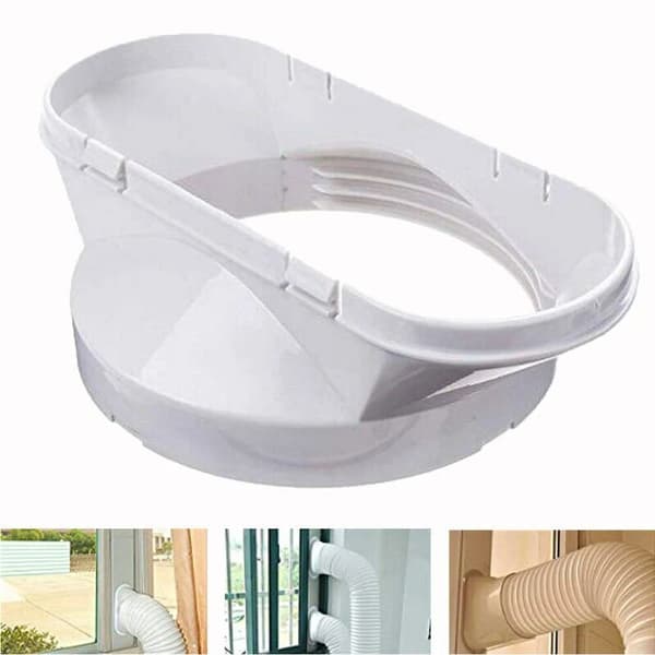 13 cm Durable Portable Air Conditioner Accessories Practical Window Plate White Exhaust Pipe Connector Duct Adapter Part