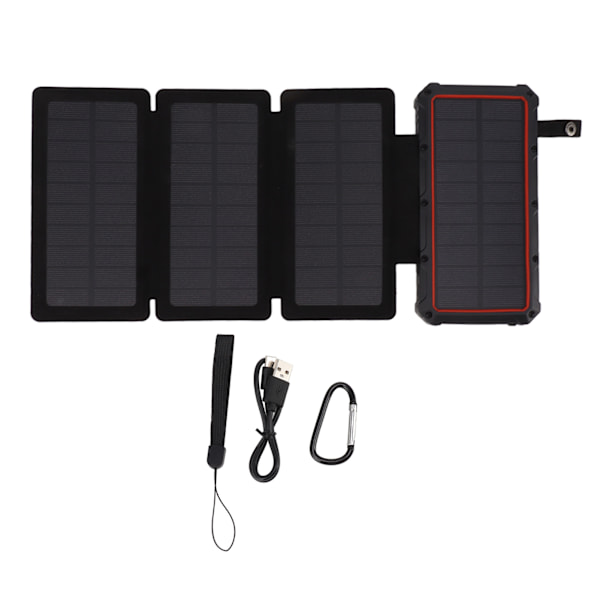 20000mAh Solcellsladdare Utomhus USB C Fällbar Solcellsladdare Powerbank för Smartphones Surfplattor A20000