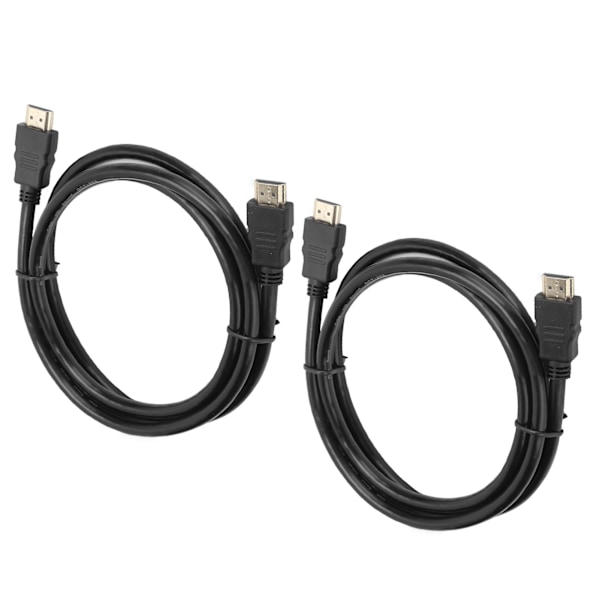 2 stk. HDMI AM til AM-kabel 1.4 Simple Version Kobberleder Jern Skal 1080P Konverter 3 meter