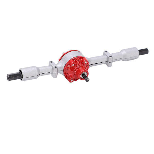 RC lastebil metall bakbroaksel erstatningstilbehør RC biloppgraderingsdeler for WPL D12Silver Red