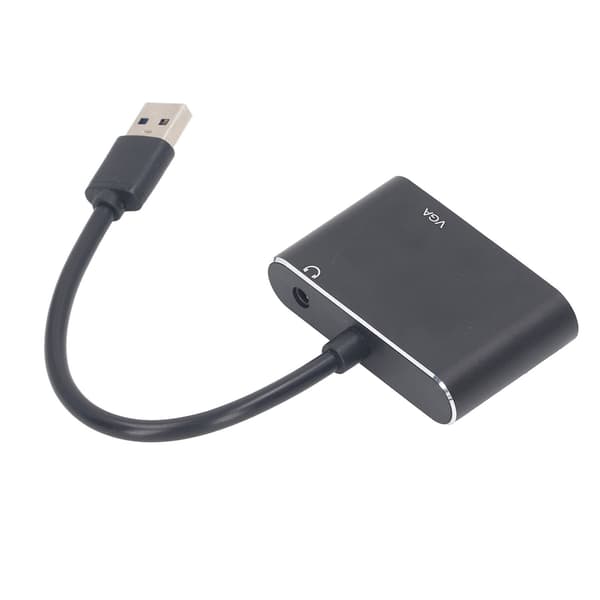 USB 3.0 til HD-adapter i rustfrit stål, højhastigheds samtidig output USB 3.0 til VGA-adapter til film og møder