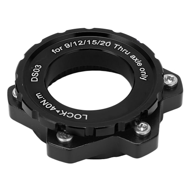 MEIJUN Centerlock 6-pulttisovittimen lukitusrengas Alumiiniseos Akselin napa-adapteri läpiakselin napaan Musta